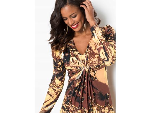 B.P.C Sukienka marszczona wielokolorowa *48/50