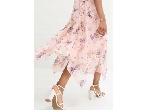 B.P.C sukienka 2w1 asymetryczna z koroną w motyle 40.