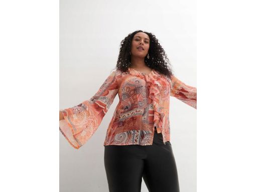 B.P.C koszula szyfonowa z domieszką jedwabiu z falbanką PREMIUM ^52