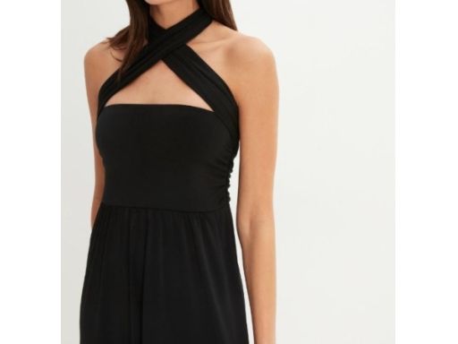 B.P.C 2w1 sukienko-spódnica czarna z wiązaniem 40/42.