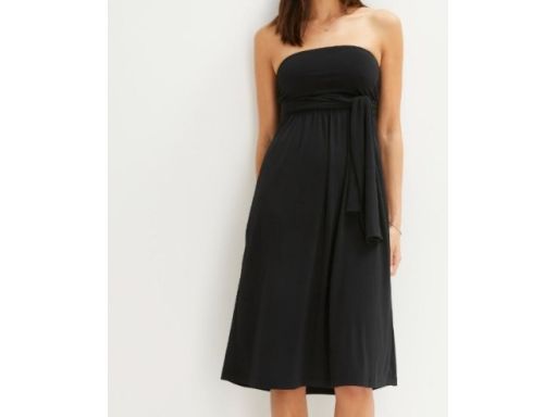 B.P.C 2w1 sukienko-spódnica czarna z wiązaniem 40/42.