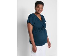 B.P.C bluza ciążowa morska z drapowaniem 32/34.