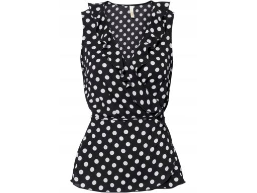 B.P.C bluzka damska kopertowa w groszki r.40