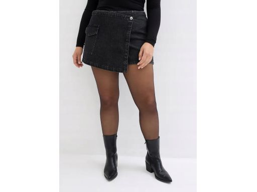 B.P.C spódnico-spodenki jeansowe czarne 42.