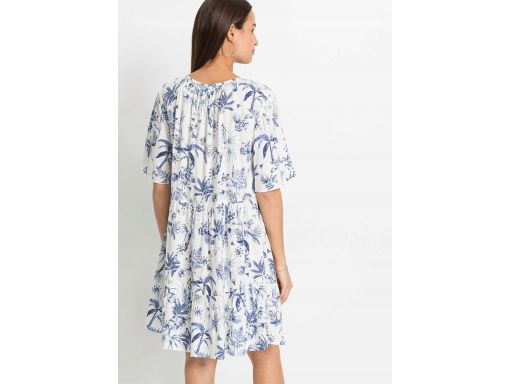 AF1005 sukienka we wzory z wiskozy r.36