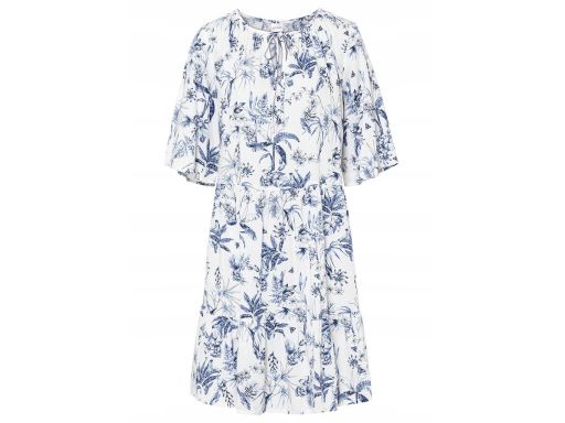AF1005 sukienka we wzory z wiskozy r.36