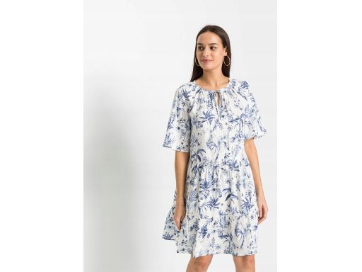 AF1005 sukienka we wzory z wiskozy r.36
