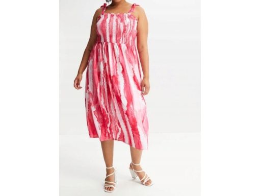 B.P.C sukienka midi z nadrukiem letnia 46.