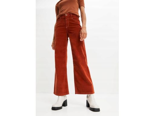 B.P.C spodnie sztruksowe brązowe proste ^54