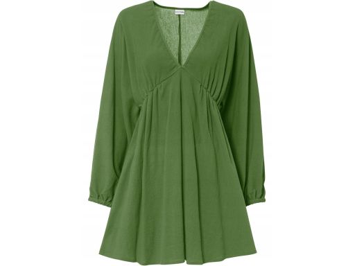 B.P.C tuniko-sukienka zielona krepowana 38.