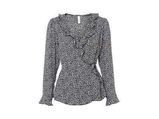 B.P.C bluzka kopertowa z falbaną r.42