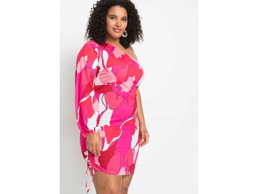 B.P.C sukienka na jedno ramię różowa ^40/42