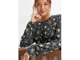 B.P.C bluzka od piżamy damska szara w gwiazdki r.40/42