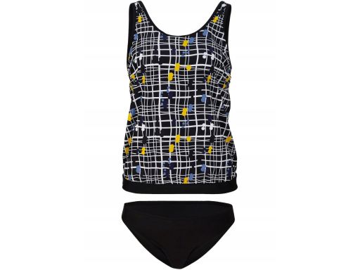 B.P.C czarne tankini w kolorowe wzory r.42