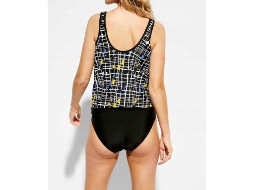 B.P.C czarne tankini w kolorowe wzory r.42