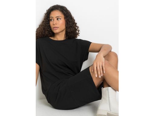 B.P.C bawełniana prosta sukienka czarna prosta z kieszeniami ^36/38