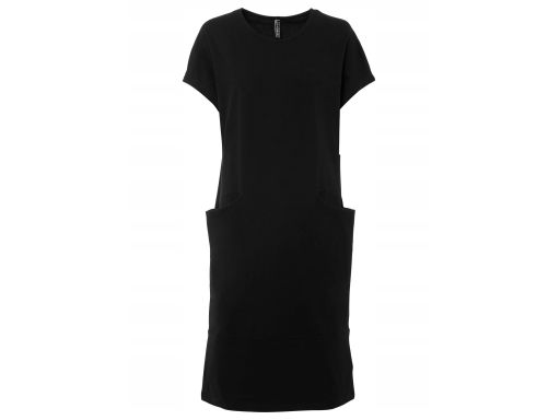 B.P.C bawełniana prosta sukienka czarna prosta z kieszeniami ^36/38