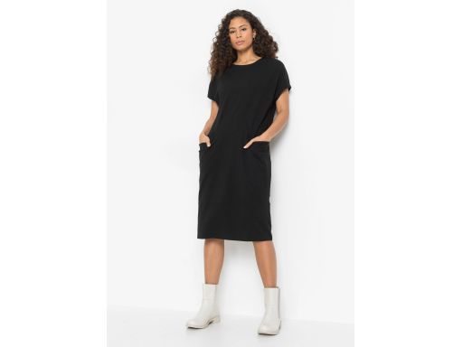 B.P.C bawełniana prosta sukienka czarna prosta z kieszeniami ^36/38