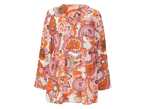 B.P.C szyfonowa tunika plażowa we wzory ^38