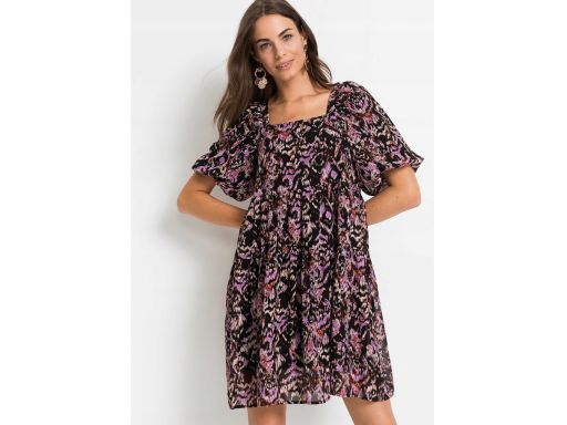 B.P.C sukienka wzorzysta z falbaną 42.