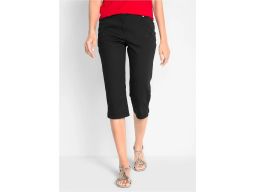 B.P.C spodnie 3/4 damskie czarne z haftami r.42