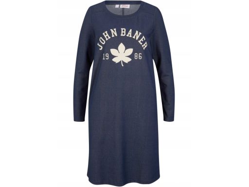 B.P.C sukienka dresowa granatowa nadruk 36/38.