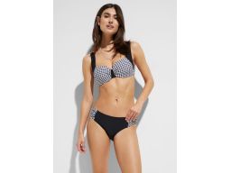 Bikini na fiszbinach usztywniane czarno-białe r.38(75E)