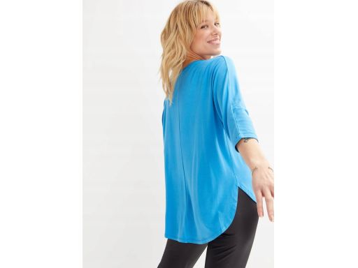 B.P.C niebieska bluzka z wiskozy w serek 48/50.