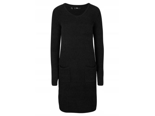 B.P.C sukienka dzianinowa czarna mięciutka ^36/38