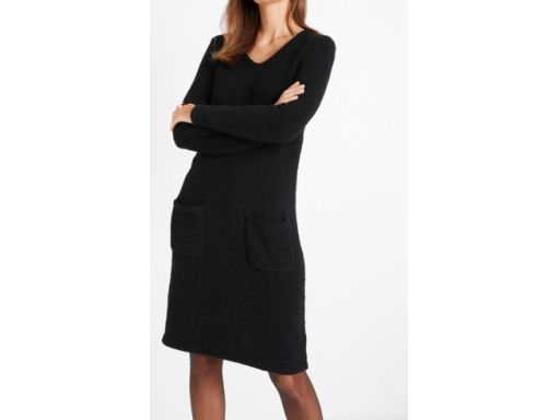 B.P.C sukienka dzianinowa czarna mięciutka ^36/38