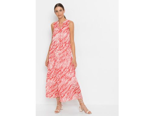 B.P.C długa sukienka szyfonowa we wzory r.44