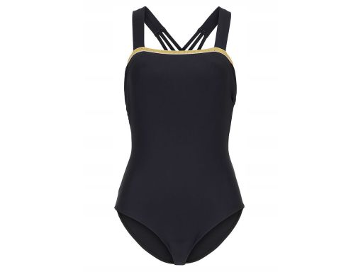 B.P.C kostium czarny z ozdobnymi paskami r.44