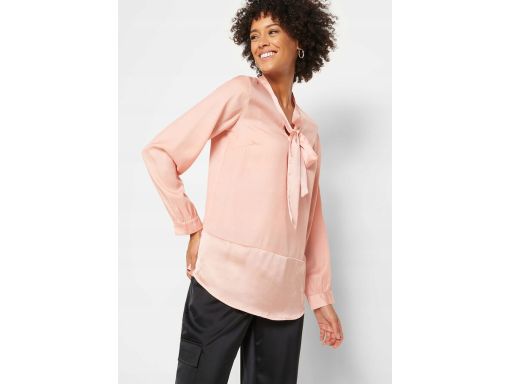 B.P.C bluzka satynowa z krawatką morelowa ^36