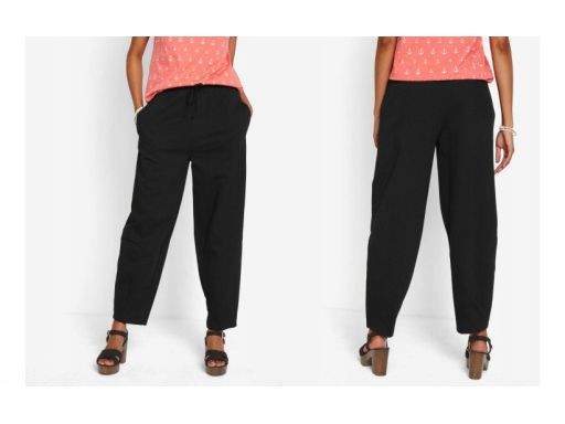 B.P.C czarne spodnie z dżerseju szerokie ^36/38