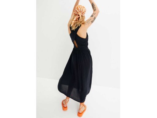 B.P.C sukienka letnia czarna z wiskozy długa 34.