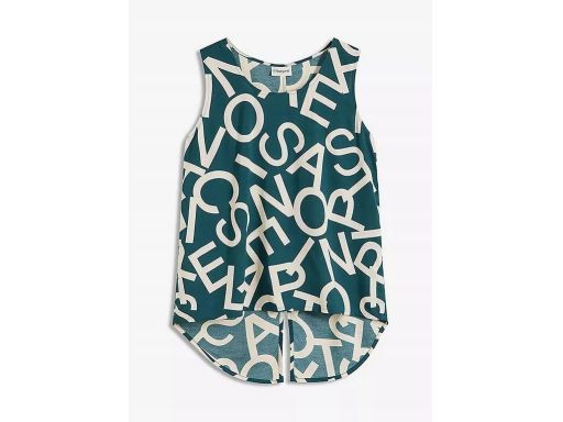 B.P.C bluzka asymetryczna top morski w beżowe litery 40.