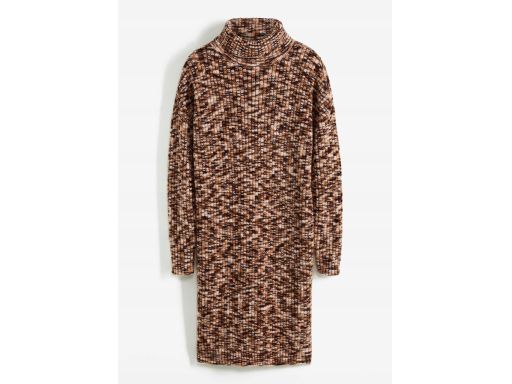 B.P.C sukienka dzianinowa melanż z golfem ^48/50