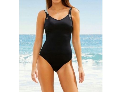 B.P.C kostium jednoczęściowy czarny ze wzorem r.40