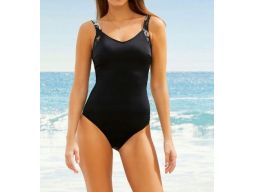 B.P.C kostium jednoczęściowy czarny ze wzorem r.40