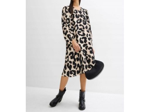 B.P.C sukienka w panterkę midi r.38