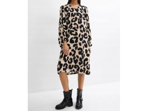 B.P.C sukienka w panterkę midi r.38