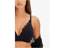 B.P.C biustonosz czarny bez fiszbin z koronką r.70B