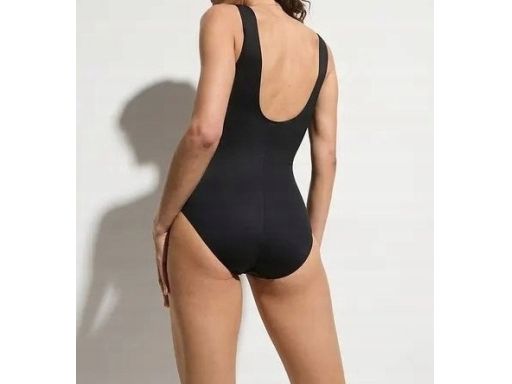 B.P.C kostium jednoczęściowy czarno-złoty z siateczką r.46