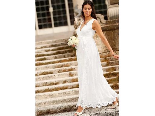 B.P.C suknia ślubna ciążowa koronkowa 40/42.