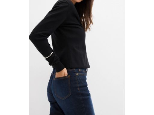 B.P.C ciemne jeansy bootcut granatowe 52.