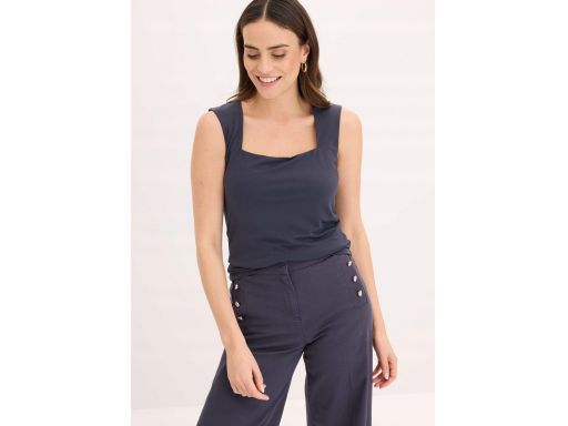 B.P.C granatowy top dekolt karo 40/42.