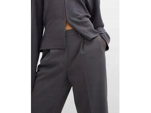 B.P.C szare spodnie z szeroką nogawką w kant r.42