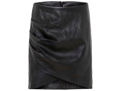 B.P.C spódnica eko skóra czarna z marszczeniem r.48