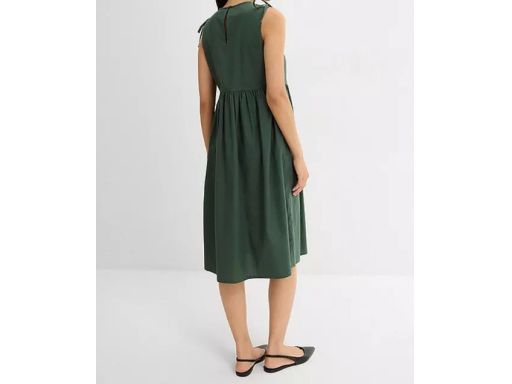 B.P.C sukienka letnia bawełniana fason A ciemna zieleń 40.