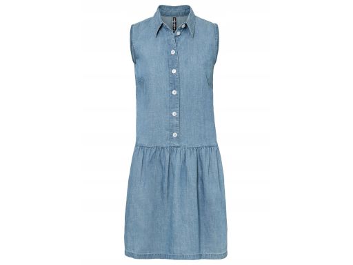 B.P.C jeansowa sukienka z domieszką lnu r.44
